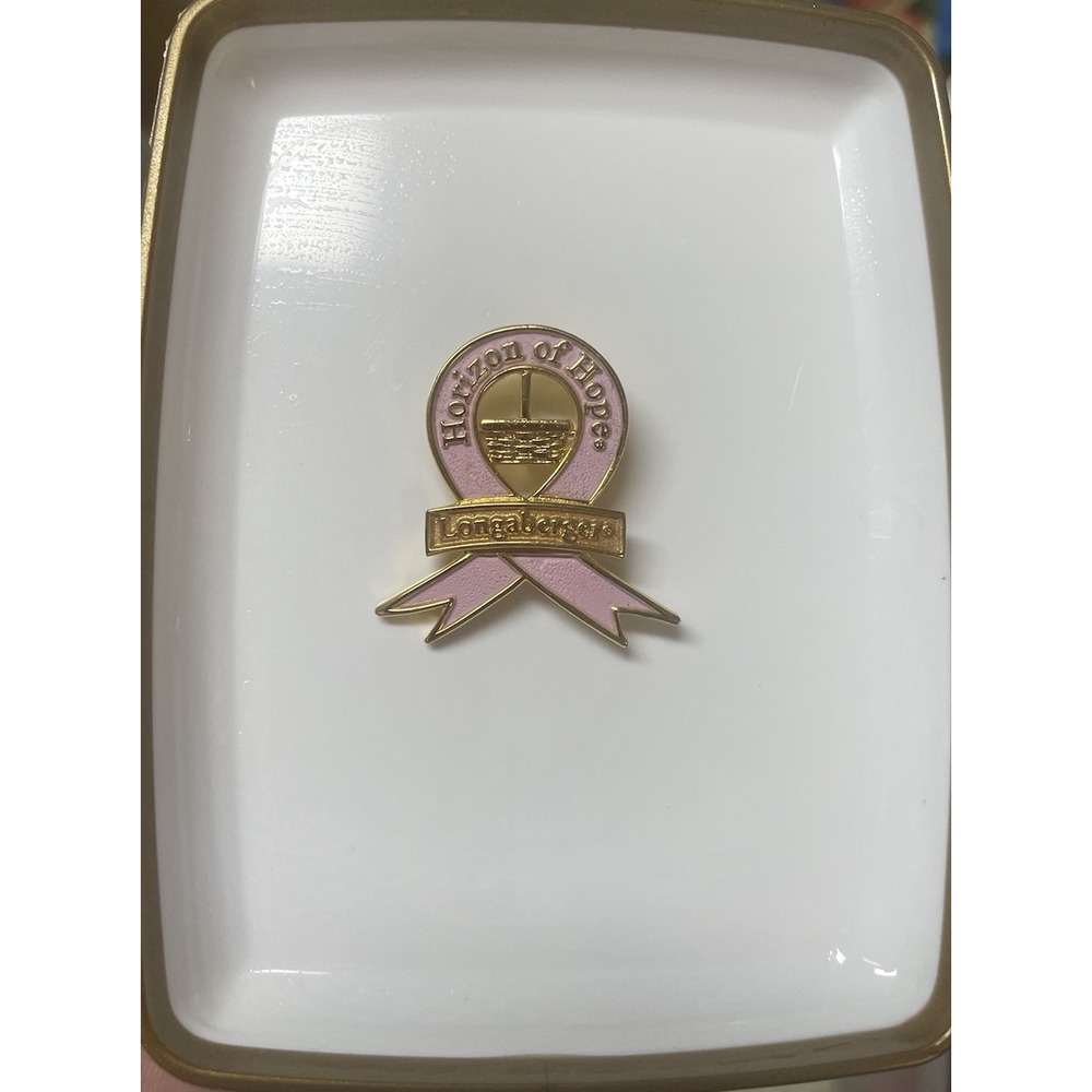 Horizon of HOPE Breast Cancer AWARENESS Pin Longaberger Basket Pink Ribbon